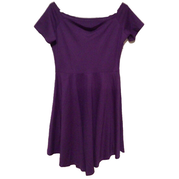 NWT Sarin Mathews Women’s Purple Knit Cocktail Dress Size L Evening Party - Picture 3 of 3